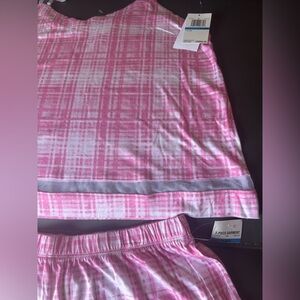DKNY Pink Plaid Women's Sleepwear Set XL
